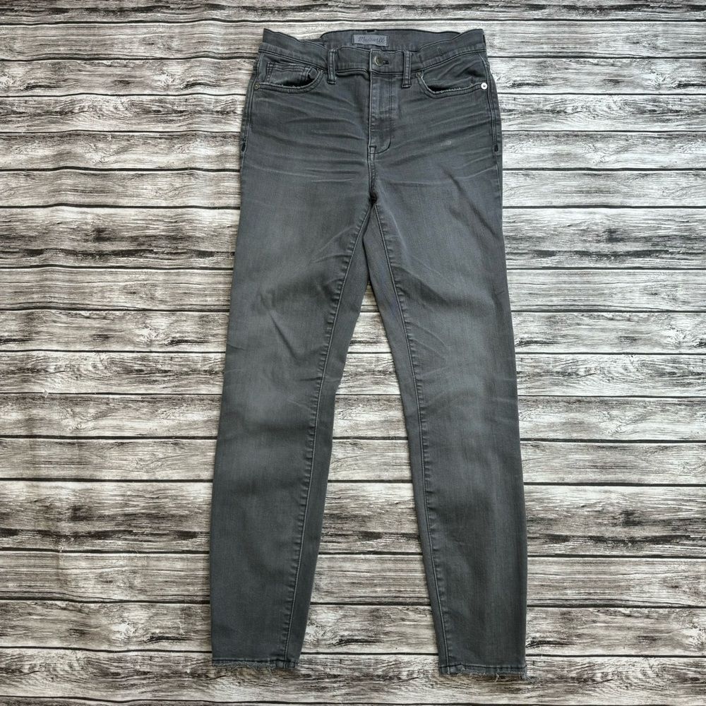 Madewell Women’s High Rise Skinny Jeans Gray Stretch Denim Size 28